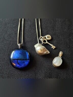 Lot Of Silver Necklaces